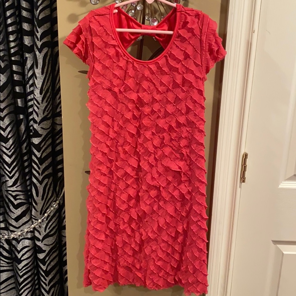 Girls Pink Ruffle Dress